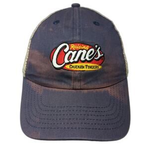 Raising Cane's Chicken Fingers Trucker Hat Blue One Size Mesh Snapback Logo